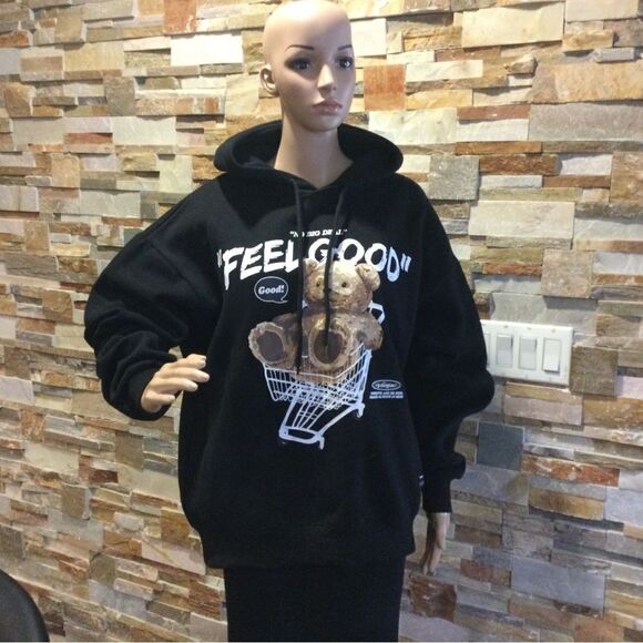 AELFRIC EDEN Mens Womens Vintage Bone Printed Hoodie - Picture 3 of 12